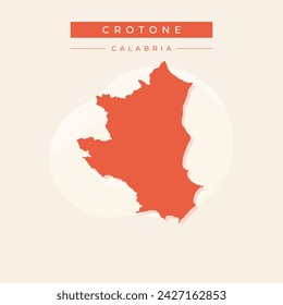 Crotone province (Italy, Italian Republic, Calabria region) map vector illustration, scribble sketch Province of Crotone map