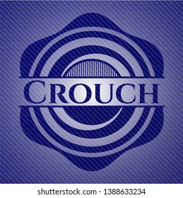 Crouch badge with denim texture. Vector Illustration. Detailed.