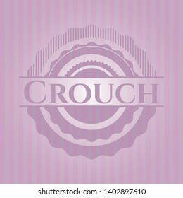 Crouch pink emblem. Retro. Vector Illustration. Detailed.
