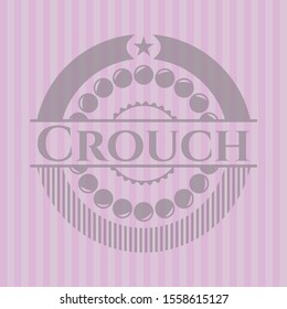 Crouch pink emblem. Vector Illustration. Detailed.