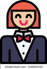 Croupier - Gambling icon set. High quality filled outline vector illustration for website and mobile application.