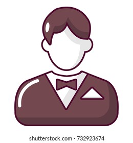 Croupier icon. Cartoon illustration of croupier vector icon for web