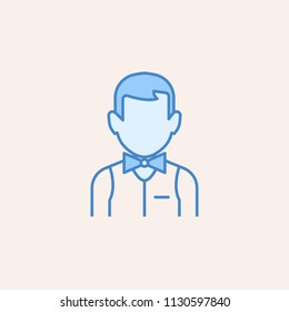 croupier icon. Element of casino icon for mobile concept and web apps. Field outline croupier icon can be used for web and mobile on colored background