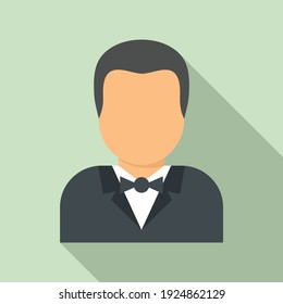 Croupier icon. Flat illustration of croupier vector icon for web design