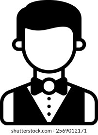 Croupier Icon Glyph Vector Illustration