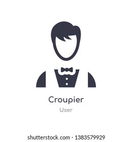 croupier icon. isolated croupier icon vector illustration from user collection. editable sing symbol can be use for web site and mobile app