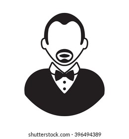 croupier icon on the white background