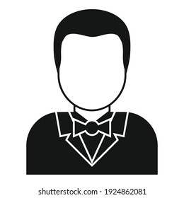 Croupier icon. Simple illustration of croupier vector icon for web design isolated on white background