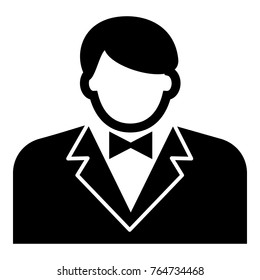 Croupier icon. Simple illustration of croupier vector icon for web