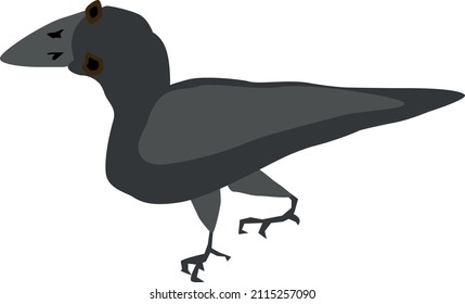 Crow, abstract image. Vector drawing.
