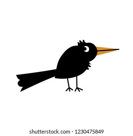 Crow bird icon. vector