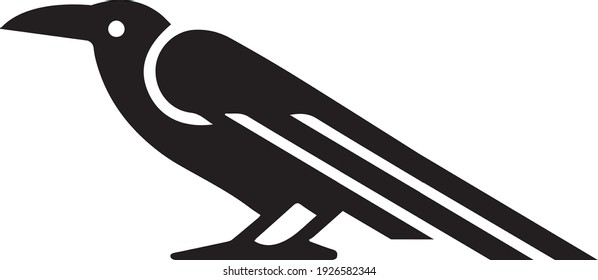 crow bird modern logo design