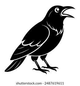 Krähenvogel schreit Vektorillustration 