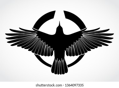 crow bird silhouette symbol