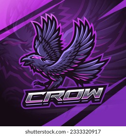 Crow esport mascot logo design