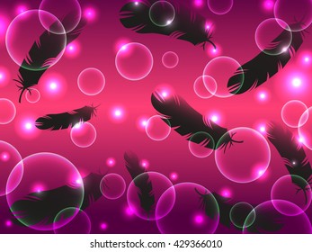 crow feather mystery fantasy abstract background vector