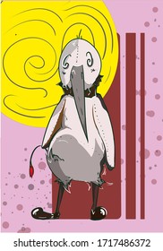 С cuerdas con flores en un fondo rosado