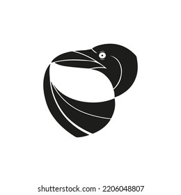 Crow Head Logo Design Vector EPS10