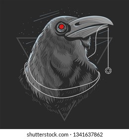 CROW HEAD VECTOR