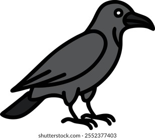 crow icon art design silhouette vector design