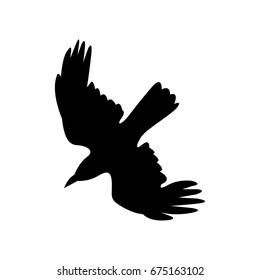 The crow icon. Bird and flight, eagle symbol. Flat Vector illustration