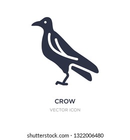 crow icon on white background. Simple element illustration from Animals concept. crow sign icon symbol design.