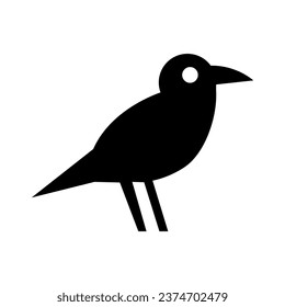 Crow icon. Raven icon. Vector.
