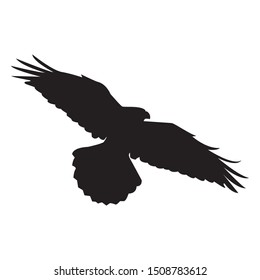 Crow icon silhouette vector illustration