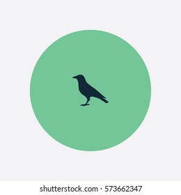 Crow icon silhouette vector illustration


