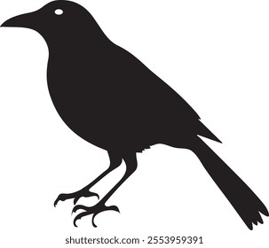 Crow icon silhouette vector style design 