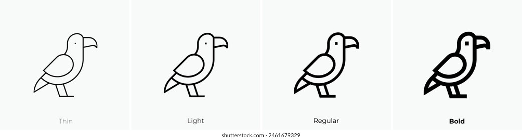 crow icon. Thin, Light Regular And Bold style design isolated on white background