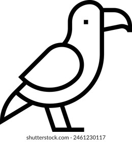 crow icon. Thin linear style design isolated on white background