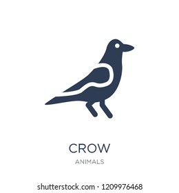 Crow icon. Trendy flat vector Crow icon on white background from animals collection, vector illustration can be use for web and mobile, eps10