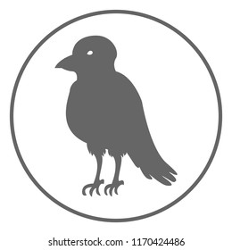 Crow icon. Vector.
