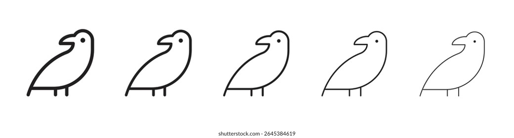 Crow icon vector illustration isolated