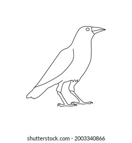 Crow Line Drawing Clip Art 