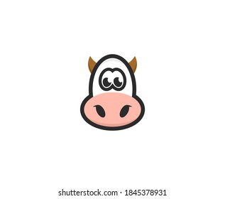 Crow logo cute face vector icon 