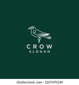 Crow-Logo-Design-Symbol, Vektorgrafik