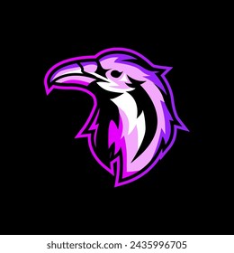 crow logo design in sport style