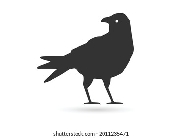 crow logo design, vector crow icon with a simple concept.