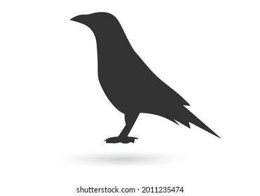 crow logo design, vector crow icon with a simple concept.