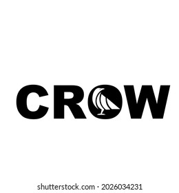 Crow logo design vector templates, crow word
