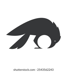 Crow logo icon design template