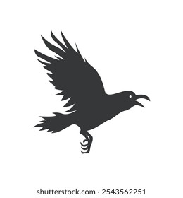 Crow logo icon design template