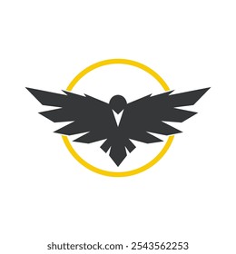 Crow logo icon design template