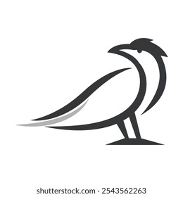 Crow logo icon design template