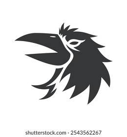 Crow logo icon design template