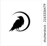 Crow logo. Isolated Crow on white background. Vector illustration