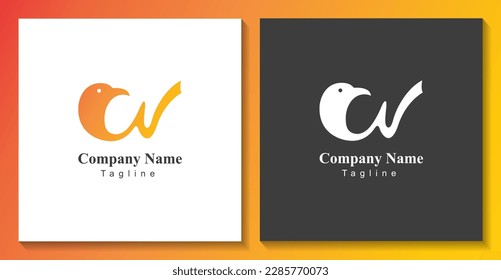 crow logo with letter c and n base perfect for boutique, fashion logo, insurance logo