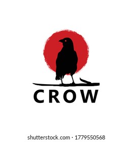 Crow Logo Template Design Vector